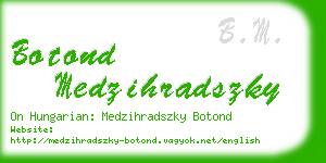 botond medzihradszky business card